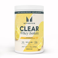 Thumbnail for Myprotein Clear Whey Isolate Protein Powder, 1.1 Lb (20 Servings) Lemonade, 20g Protein per Serving, Naturally Flavored Drink Mix, Daily Protein Intake for Superior Performance