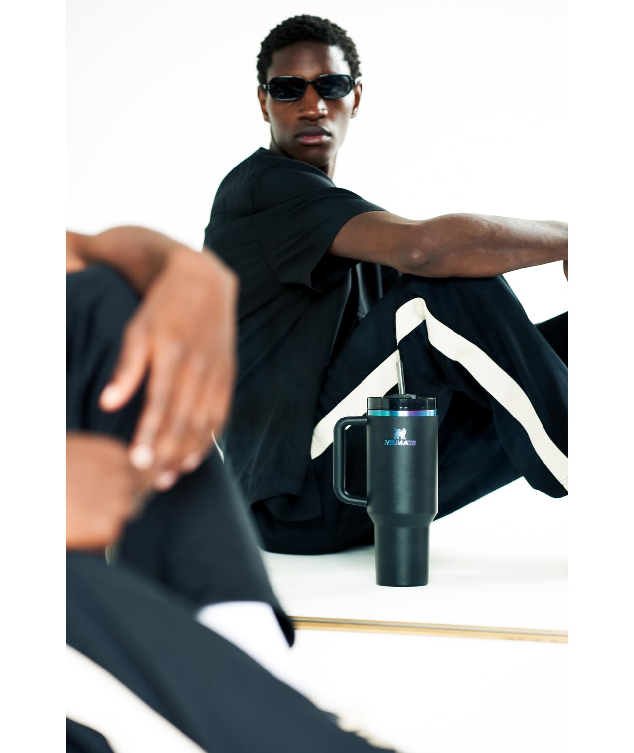 Stanley Quencher H2.0 Tumbler with Handle and Straw 40 oz | Flowstate 3-Position Lid | Cup Holder Compatible for Travel | Insulated Stainless Steel Cup | BPA-Free | Black Chroma