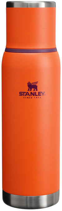 Thumbnail for Stanley Adventure-To-Go Vacuum Bottle 1.1 qt | Wide Mouth with Leakproof Cup Lid | Keep Drinks Hot or Cold | Packable for Travel | Insulated Stainless Steel Thermal Bottle | BPA-Free | Tigerlily plum
