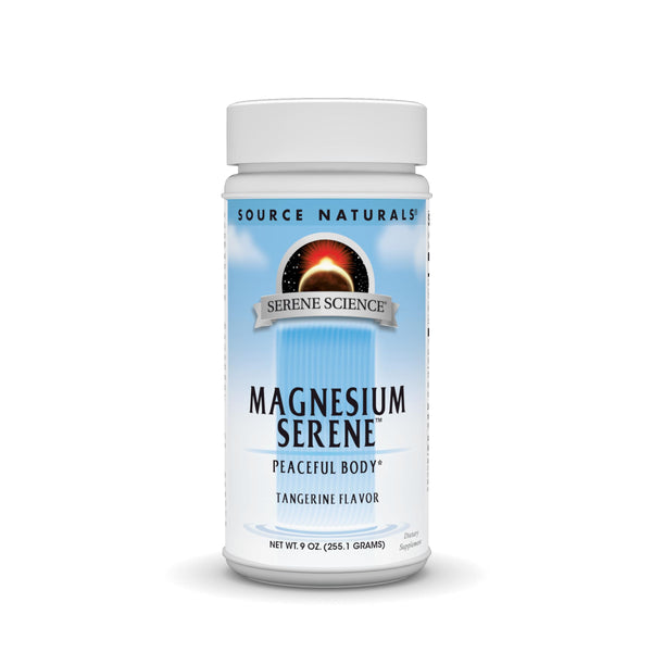 Source Naturals Serene Science Magnesium Serene, Peaceful Body*, Tangerine Flavored - 9 Ounce Powder