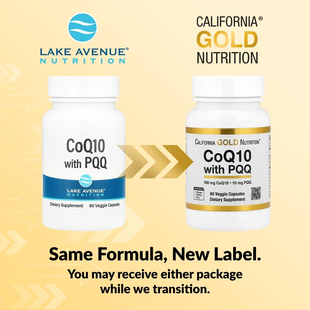 Lake Avenue Nutrition CoQ10 with PQQ, 100 mg, 60 Veggie Capsules