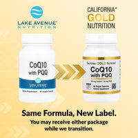 Thumbnail for Lake Avenue Nutrition CoQ10 with PQQ, 100 mg, 60 Veggie Capsules
