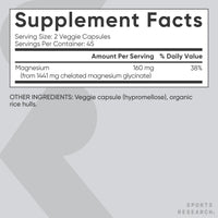 Thumbnail for Sports Research® Magnesium Glycinate - Supports Restful Sleep & Enzymatic Processes - 160 mg Chelated Magnesium - Vegan Capsule - 90 Count