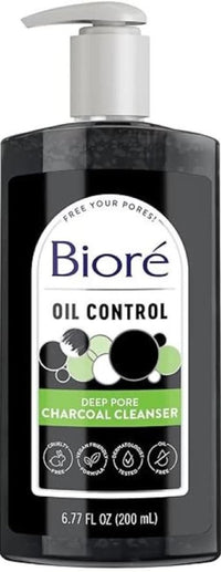 Thumbnail for Bioré Deep Pore Charcoal Daily Face Wash, 6.77 Fl oz, with Deep Pore Cleansing for Dirt and Makeup Removal From Oily Skin