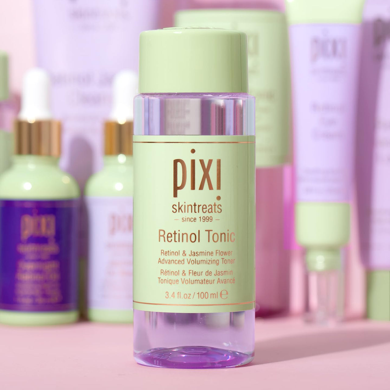 Pixi Retinol Tonic, Smoothing & Firming Facial Toner, Enhanced with Peptides to Boost Collagen Production, Alcohol-Free Daily Rejuvenating Toner, 250 ml / 8.5 fl oz