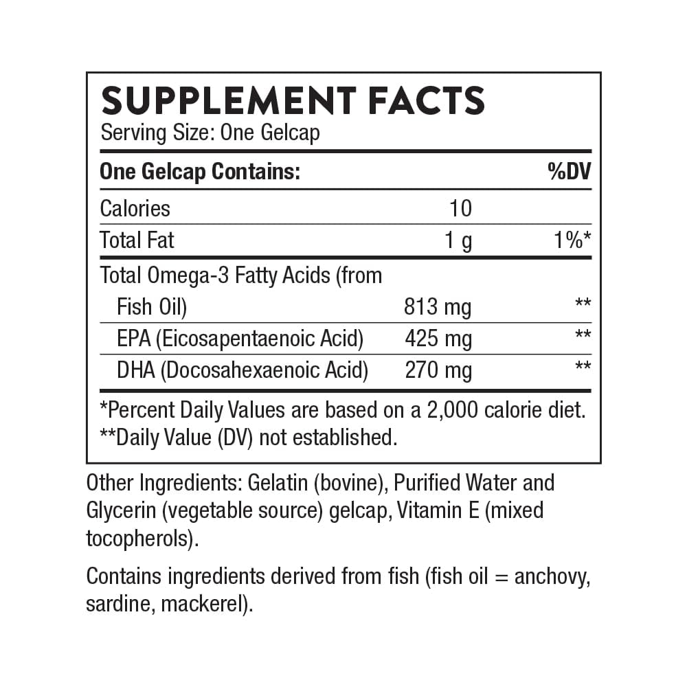 Throne Super EPA - Omega-3 Fatty Acids EPA 425mg and DHA 270mg Supplement - Support Brain, Cardiovascular, Joints, and Skin - Gluten-Free, Dairy-Free, Soy-Free - 90 Gelcaps