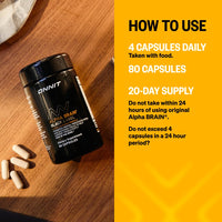 Thumbnail for ONNIT Alpha Brain Black Label Capsules, IGEN Non-GMO Tested Citicoline Brain Supplement for Concentration and Memory, Lion’s Mane, Lutemax Lutein, L Theanine and Mucuna Pruriens, 80 Count