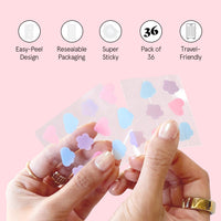 Thumbnail for grace & stella Pimple Patches for Face - Cute Hydrocolloid Dots That Help Protect Acne & Reduce Redness - Fun Zit Stickers to Cover Blemishes - Dermatologist-Tested, Vegan (Multishape, 36 Count)