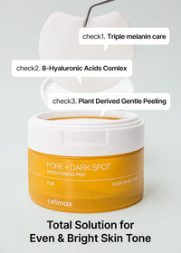 Thumbnail for celimax Pore+Dark Spot Brightening Pad | Exfoliating Peeling Pads for Enlarged Pores, with Hyaluronic Acid, Pore Minimizer, Non-Irritating, Hydrating, For Sensitive Skin (40 pads)