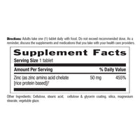 Thumbnail for Country Life Chelated Zinc 50 mg - Certified Gluten-Free & Vegan Immune Support Supplement, Enhances Zinc Absorption, Supports Body’s Protein Production & Cellular Health, 100 Vegetarian Tablets