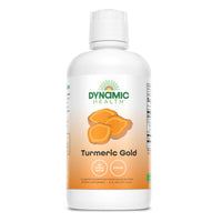Thumbnail for Dynamic Health Turmeric Gold, 100% Juice, Turmeric Supplement, No Additives, Joint Support, Antioxidant, Inflammation, Vegan, Gluten Free, Non-GMO, 32 Fl Oz
