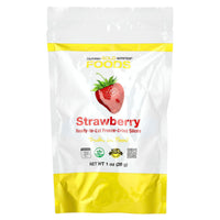 Thumbnail for California Gold Nutrition Freeze-Dried Strawberries, 1 oz (28g), Snack, Dried Fruit