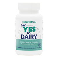 Thumbnail for NaturesPlus Say Yes to Dairy - 50 Chewable Tablets - Natural Lactase Enzyme Supplement - Maximum Strength Digestive Aid - Lactose Intolerance Relief - Gluten Free - 50 Servings