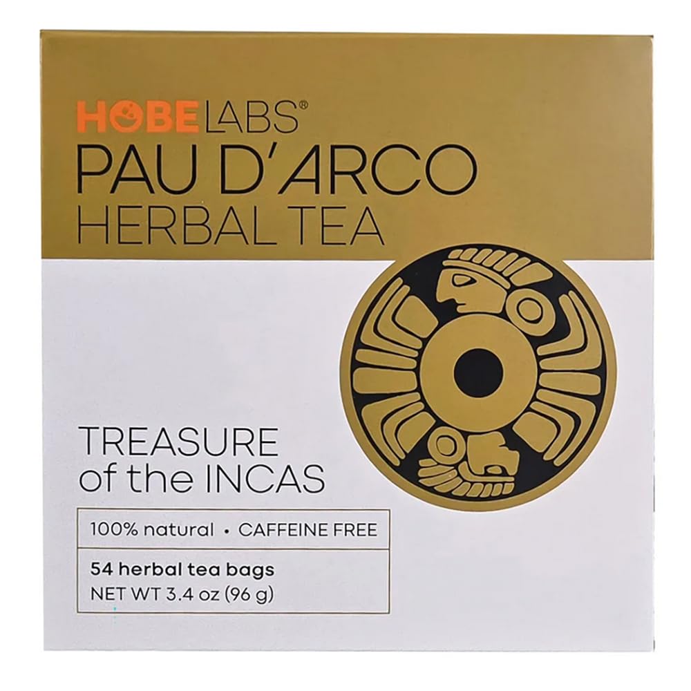 Hobe Labs Treasure of The Incas PAU D'Arco Herbal Tea - 54 Tea Bags