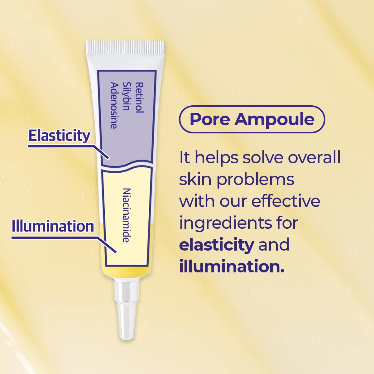 numbuzin No.3 Pore Reset Ampoule Shot | Retinol, Silybin, Niacinamide, Adenosine, Saggy Pores, Excess Sebum | Korean Skin Care for Face, 0.25 fl oz