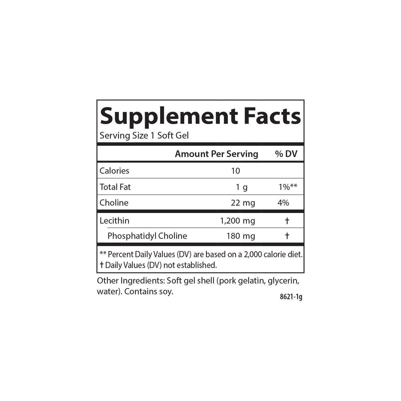 Carlson - Lecithin, Non-GMO, 1200 mg, Nervous System & Liver Function, Unbleached Soy Lecithin, 100 Softgels (Pack of 2)