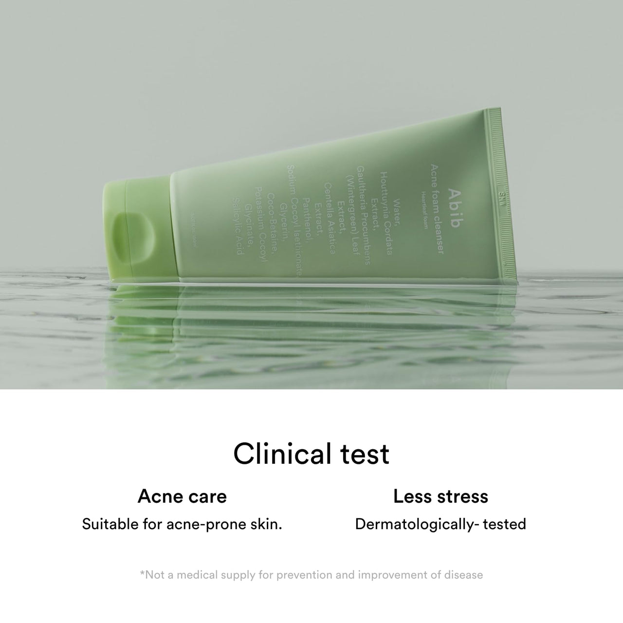 Abib Acne Foam Cleanser Heartleaf Foam 5.07 fl oz / 150 ml | Korean Mild Acidic Daily Face Wash for Acne-Prone Skin, Hydrating & Soothing with Panthenol B5, Deep Cleansing for Sensitive Skin, K-Beauty