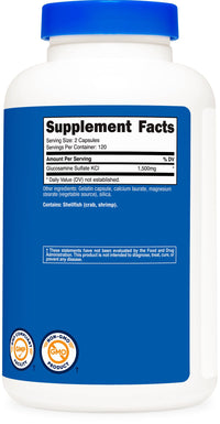 Thumbnail for Nutricost Glucosamine Sulfate 1500mg, 240 Capsules - 750mg Per Capsule, Gluten Free, Non-GMO