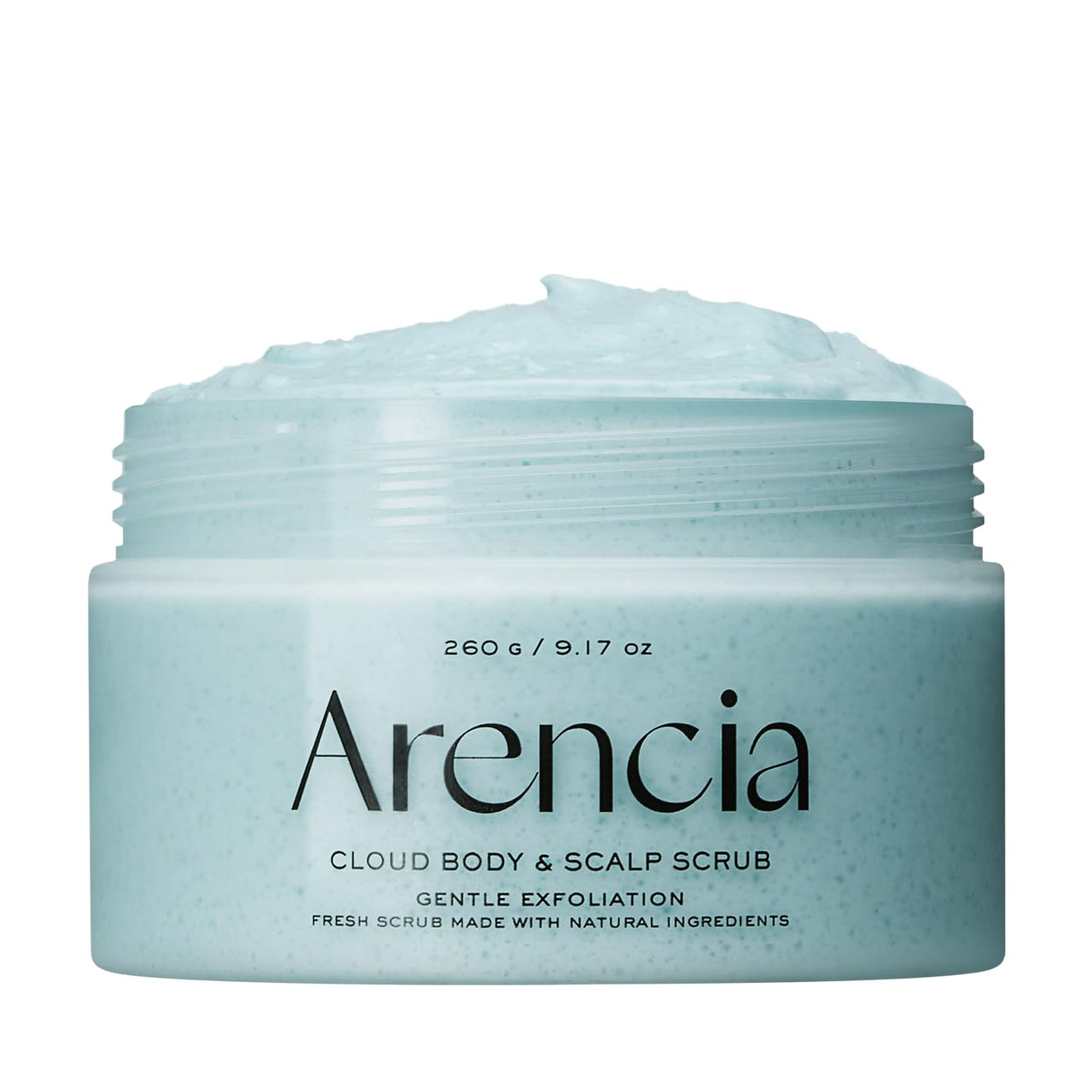Arencia Fresh Cloud Sea Salt Body & Scalp Scrub (Mint)- Exfoliant, Bump Eraser For Silky Smooth Skin, Korean Skin Care