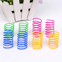 Thumbnail for Andiker Interactive Cat Spiral Creative Spring Toy to Kill Time and Keep Fit, Sturdy and Heavy Plastic for Swatting, Biting, Hunting Kitten Toys, Colorful, 12 pcs