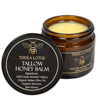 Thumbnail for Terra Lotus - Organic Grass-Fed Beef Tallow Balm with Raw Honey - Moisturizing Cream for Soft, Smooth Skin - Handmade All-Natural Moisturizer (2 Oz, Unscented)