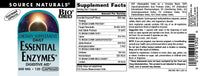 Thumbnail for Source Naturals Essential Enzymes 500mg Bio-Aligned Multiple Enzyme Supplement Herbal Defense for Digestion, Gas, Constipation & Bloating Relief - Supports Immune System* - 120 Vegetarian Capsules