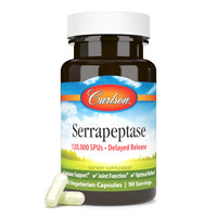 Thumbnail for Carlson - Serrapeptase, 120000 SPUs - Delayed Release, Immune Support, Joint Function & Optimal Wellness, 90 Vegetarian Capsules