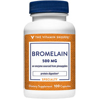 Thumbnail for The Vitamin Shoppe Bromelain 500mg 600 GDU - Protein Digestion & Absorption | Pineapple Enzyme | 100 Capsules | Digestive Support