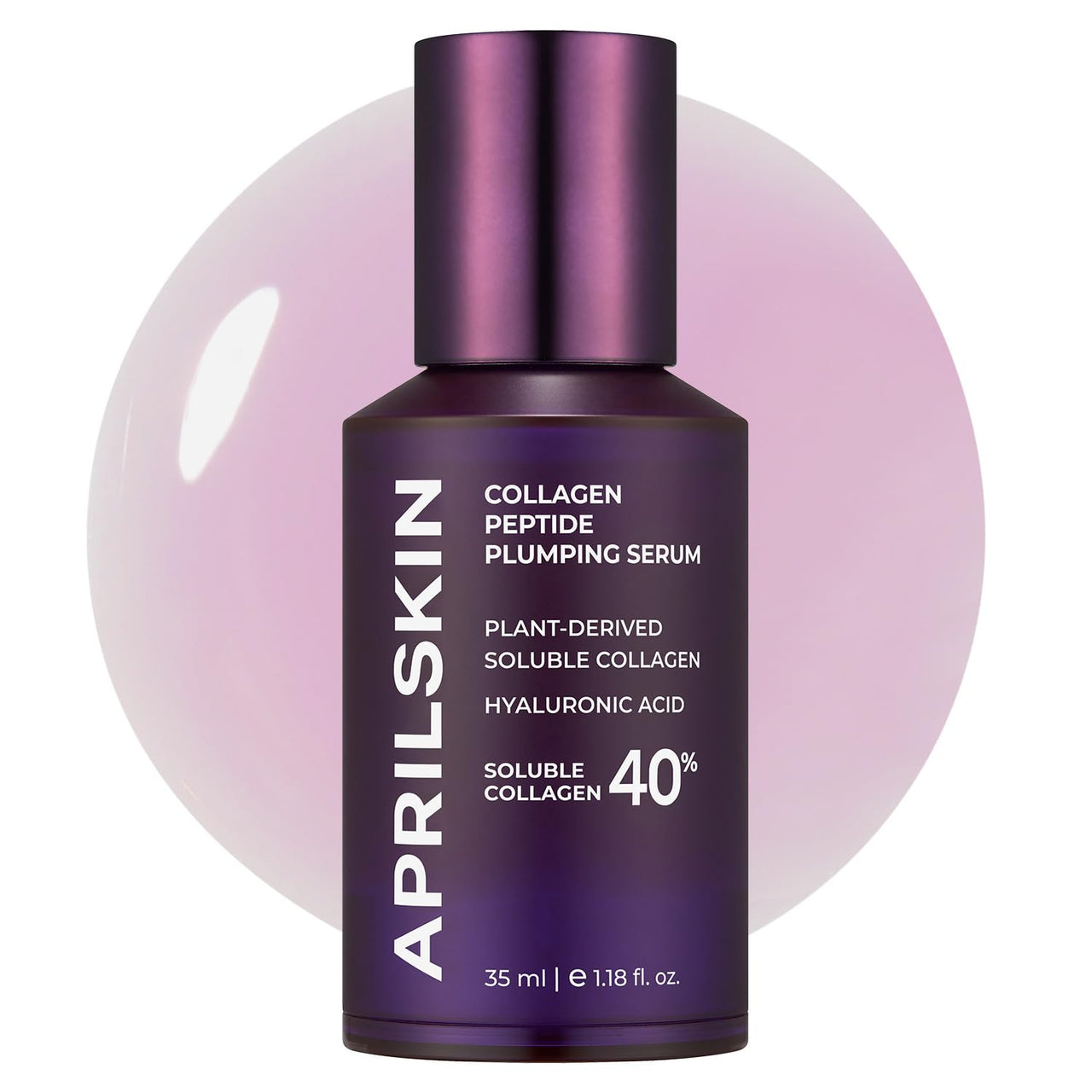 APRILSKIN 40% Collagen Peptide Plumping Serum | Vegan, Cruelty-Free | Keeps radiant and firmer-looking with Triple Peptide Complex | For fine lines, wrinkles & sensitized skin