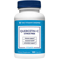 Thumbnail for The Vitamin Shoppe Quercetin with Vitamin C - Immune & Seasonal Support | Citrus-Free Bioflavonoid | 100 Capsules | Year-Round