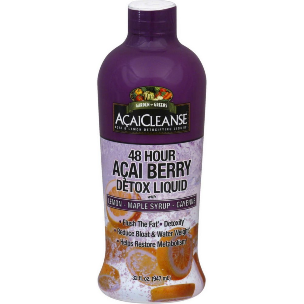 Garden Greens Acai Cleanse, 48Hr Detox, 32 oz ( 5 Pack)5