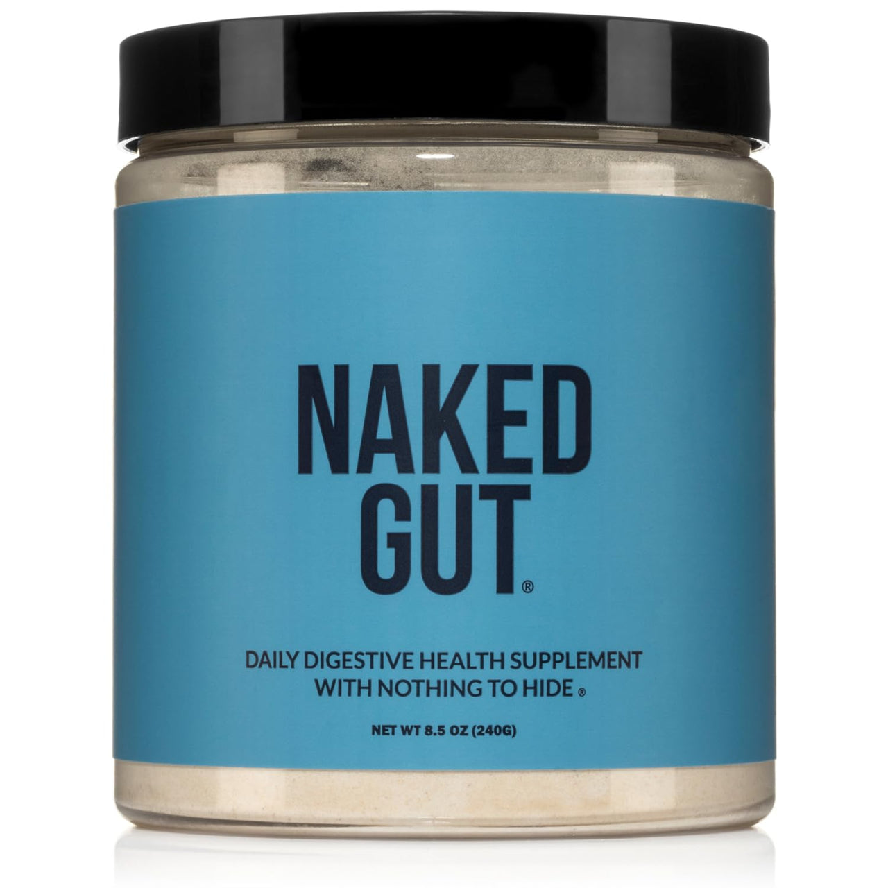 NAKED Gut - Daily Gut Health Supplement - Natural Gut Health Powder for Gut Cleanse, Digestive Support, GMO-Free, Soy-Free, Gluten-Free, Vegan and Hypoallergenic, 40 Servings