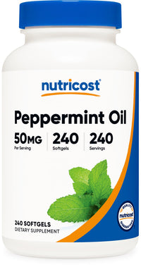 Thumbnail for Nutricost Peppermint Oil Softgels (240 SFG) (50 MG) - Gluten Free, Third Party Tested and GMO Free