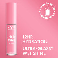 Thumbnail for NYX PROFESSIONAL MAKEUP This Is Milky Gloss, Vegan Lip Gloss, 12 Hour Hydration - Milk It Pink (Sheer Baby Pink)