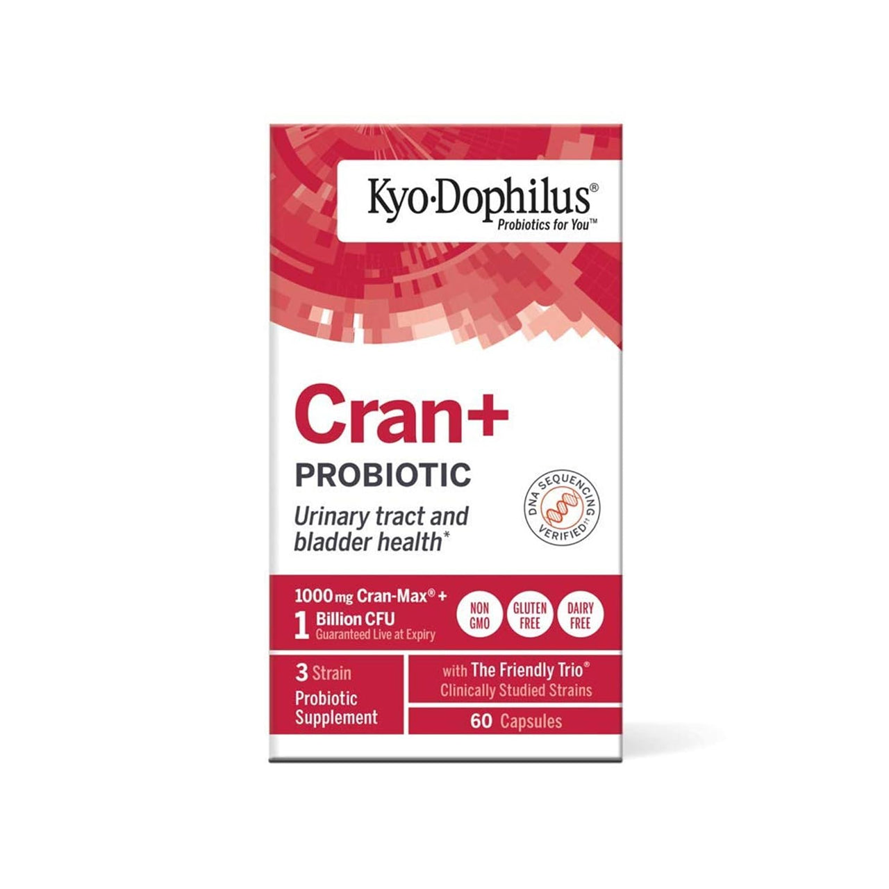 Kyolic Kyo-Dophilus Cran+ Probiotic, Urinary Tract and Bladder Health*, 60 Capsules