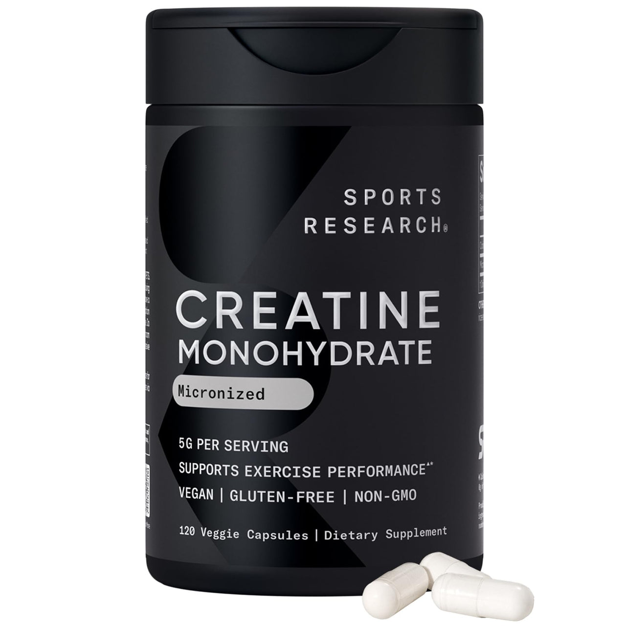 Sports Research® Keto Pack with Creatine Monohydrate Capsules and Organic MCT Oil Powder - Keto & Vegan MCTs C8, C10 from Coconuts