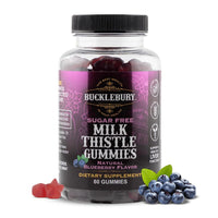 Thumbnail for Bucklebury Sugar-Free Milk Thistle Gummies 1000mg with Natural Blueberry Flavor - Vegan, Gluten-Free, Non-GMO Natural Milk Thistle Supplement for Liver Health, Immunity & Antioxidant Support -60 Count