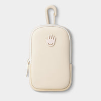 Thumbnail for Touchette Zippered Pouch, Attachable Fashion Accessory with Snap Hook for Touchland Hand Sanitizer 1FL OZ., Ivory