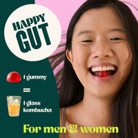 Thumbnail for BoochBod - Probiotic Kombucha Gummy - Prebiotics, Probiotics, Postbiotics, Fiber Supplement, Slippery Elm, Dandelion Root, MCT Oil, for Bloating, Gut Health - Probiotics for Women and Men