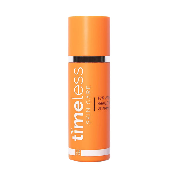 Timeless Skin Care Vitamin C Serum with Vitamin E & Ferulic Acid - Brightening Serum - for Oily & Dry Skin - Fragrance-Free - 4 oz