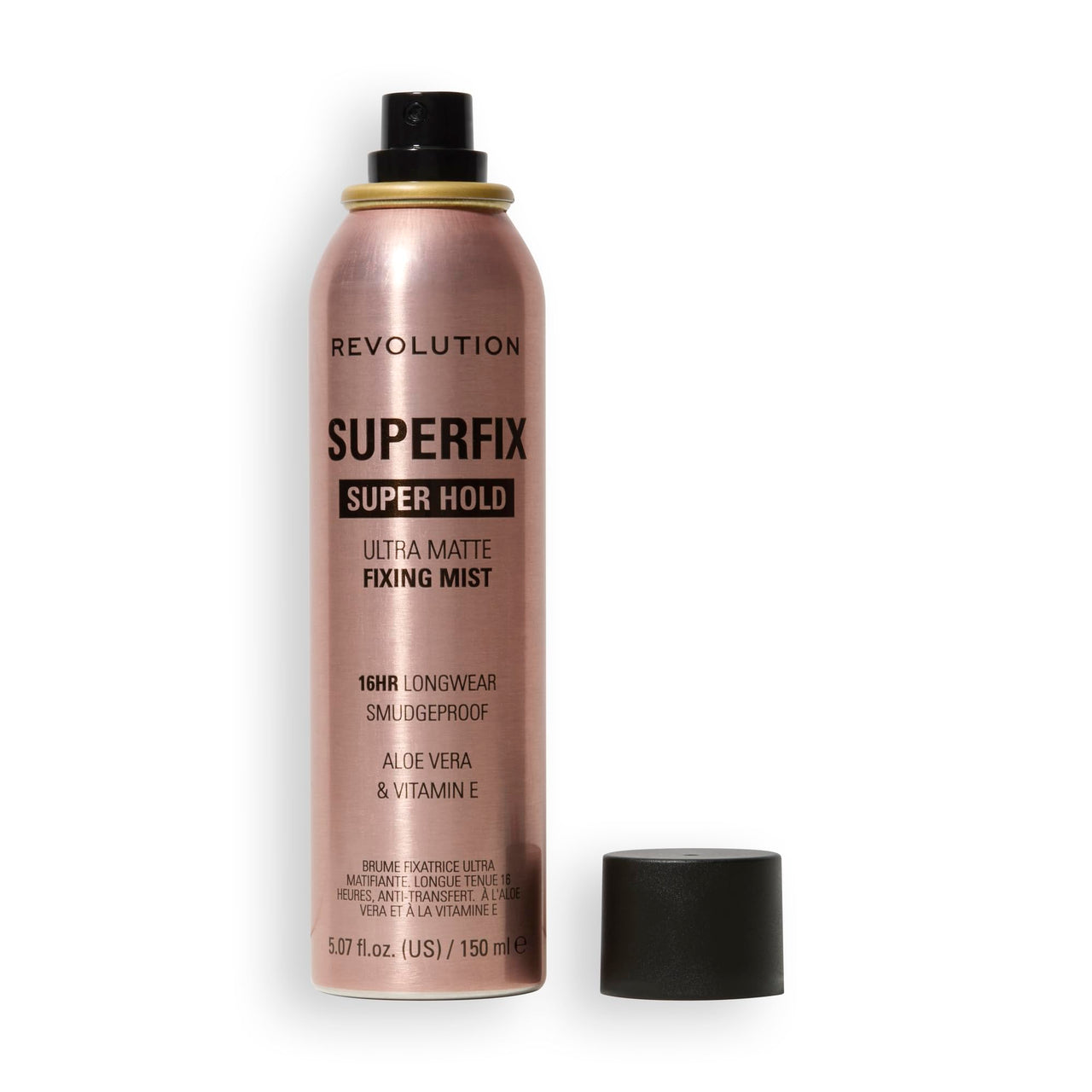 Revolution, Superfix Misting Makeup Setting Spray, Ultra Matte & Shine-Free Finish, Long-Lasting Wear, Infused with Vitamin E, 5 fl oz