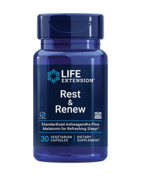 Thumbnail for Life Extension Rest & Renew, for a Refreshing & Restorative Night’s Sleep, Gluten-Free, Non-GMO, Vegetarian, 30 Capsules