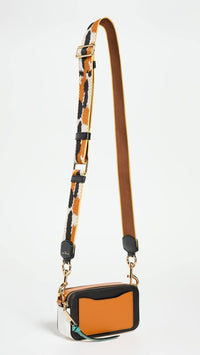 Thumbnail for Marc Jacobs Women's Snapshot Camera Bag, Black/Honey Ginger Multi, One Size