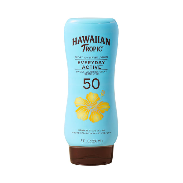 Hawaiian Tropic Everyday Active Sunscreen Lotion, SPF 50 Sunblock, 8 Fl Oz