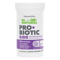 Thumbnail for NaturesPlus GI Natural Probiotic Kids, Mixed Berry - 30 Chewables - Digestive & Immune Health Just for Kids - Gluten Free - 30 Servings