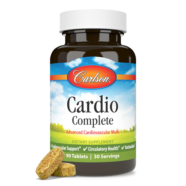 Carlson - Cardio Complete, Advanced Multivitamin, Heart Health, Circulatory Support, 90 Tablets