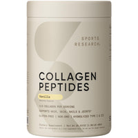 Thumbnail for Sports Research® Hair Essentials Pack - Vanilla Collagen Powder Protein Supplement (40 Servings) and Biotin (Vitamin B7) 10,000mcg with Organic Coconut Oil (120 Softgels)