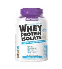 Thumbnail for BlueBonnet Nutrition Whey Protein Isolate Powder From Grass Fed Cows, 26g of Protein, No Sugar Added, Gluten & Soy free, kosher Dairy, 2 Lbs, 28 Servings, French Vanilla Flavor
