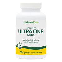 Thumbnail for NaturesPlus Ultra One Daily Iron Free - 90 Fast-Acting Capsules - Multivitamin & Mineral with Beta Carotene - Vegan, Gluten Free - 90 Servings