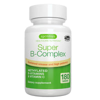 Thumbnail for Igennus Super B-Complex Methylated B-Vitamins, MTHFR Supplement with Methylfolate & B12 Methylcobalamin, High Bioavailability & Potency, Vegan, Lab Verified, 180 Small Tablets